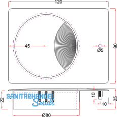 Kabeldurchgang eckig, mit Staubschutzbrste, Zamak schwarz matt