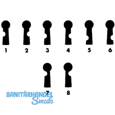 Keilbartschlssel EWG, Sperre 240, vernickelt