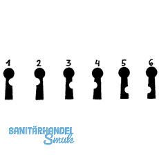 Keilbartschlssel Tosisch, Sperre LB 1, vernickelt
