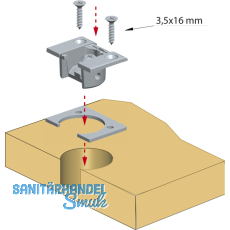 KIMANA Distanzplatte zu Klappenband, Hhe 1,5 mm