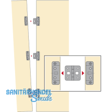 HETTICH Klips-Mittelscharnier, Stahl vernickelt