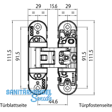Trband K6700, universal, Zamak verchromt matt