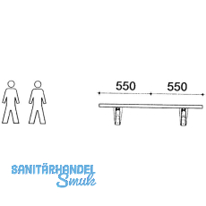 Konsole Sitzbank klappbar, Tragkraft 250 kg, feuerverzinkt