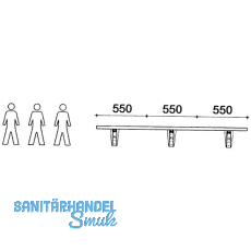 Konsole Sitzbank klappbar, Tragkraft 250 kg, feuerverzinkt