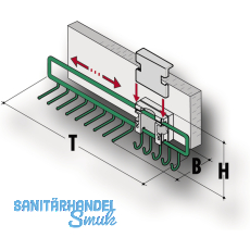 Krawatten- und Grtelauszug Ideal 74x118x455 mm, Stahl verchromt poliert