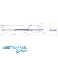 GEO II Kugelkfigfhrung Vollauszug, Schienenlnge 450mm