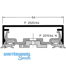 Kunststoffhalter H2000, 7 Stk. pro Meter
