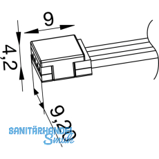 Verbindungssleitung zu LED-Band High Efficient mit 2 Clip 500 mm