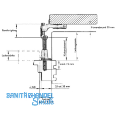 Ladenlangband Rustico gekrpft, seitlich verstellbar, Gr. 1, 200 mm (56990)