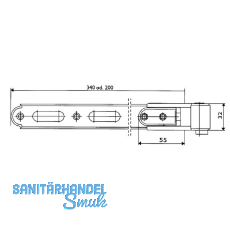Ladenlangband Rustico gekrpft, seitlich verstellbar, Gr. 1, 200 mm (56990)