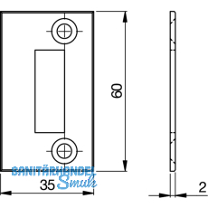 Schlieblech 41AL-OFFICE-CP, Edelstahl gebrstet