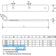Langbnder einseitig gerollt, o. Kegel, 500 x 45 x 5 mm, Edelstahl-Effekt