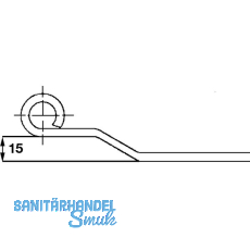 Langbnder o. Kegel gerade, 600 mm, Schmiedeeisen verzinkt geschwrzt