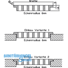 Lftungsgitter Holz - versetzte Lochung Lnge 600 mm, Breite 120 mm, Buche roh