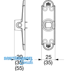 Ladenhaltekonsole Rustico 35 x 55, schwarz (56815)