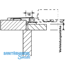 Ladenlangband Rustico gerade, 340 mm, (14052)