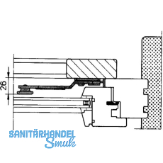 Ladenverschluss Rustico 1-flg. m. Arretierung, rechts, schwarz (14027)