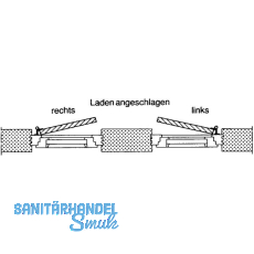 Ladenverschluss Rustico 1-flg. m. Arretierung, rechts, schwarz (14027)