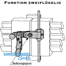 Ladenverschluss Rustico 2-flg. o. Schliezapfenplatte, schwarz (14204)