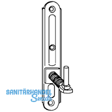 Ladenverstellkloben Rustico m. Gewinde u. Konsole, 65 mm, Pl. 25 x 150 mm(14019)