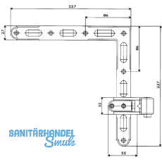 Ladenwinkelband Rustico gekrpft, seitlich verstellbar, Gr. 2 (14228)