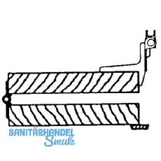 Scharnier Rustico gekrpft 25 mm fr Faltlden Faltschema A (14064)