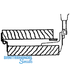 Scharnier Rustico gekrpft 25 mm fr Faltlden Faltschema A (14064)