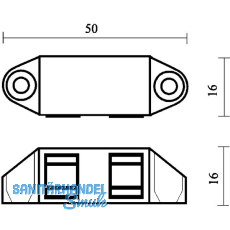 ZN Magnetschnapper inkl. Gegenstck, Zamak verchromt poliert