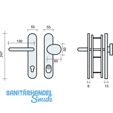MARCHESI SH-Wechselgt. HARMONIE - auf LS PZ88, TS wahlweise, mK. silber elox.
