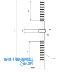 Tr- Blendenverbinder VB 15, 5.2, L 70, Stahl verchromt