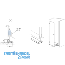 Schwallschutz 1800 mm, Alu silber glnzend (69070.31)