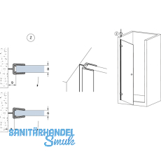 Wasserabweisprofil m. Lippe f. Serie Fit f. 6-8 mm, 2500 mm, transparent (69106)