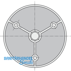 Mbelgleiter starr-3 Schraublcher  80 mm, Hhe 22 mm, Kunststoff schwarz