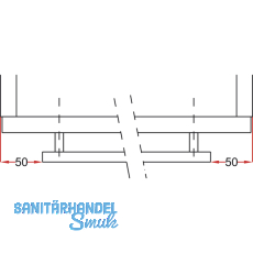 Griff Enija  12 mm, LA 160 mm, Breite 200 mm, Edelstahl gebrstet