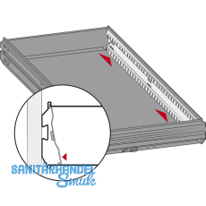 HETTICH SYSTEMA TOP 2000 Orgaline, Auenbreite 736 mm, Stahl schwarz