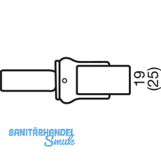 Pendeltrbeschlag, Feststell. 90, TS 19 - 24 mm, Messing poliert
