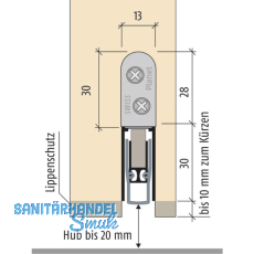 Trdichter Planet HS-RD, 971 x 13 x 30 mm, einseitig, Aluminium natur