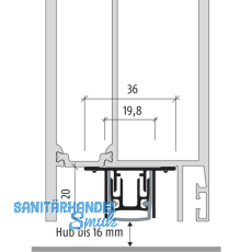 Trdichter Planet RO-RD, 835 mm, Hhe 20 mm, einseitig, Aluminium natur