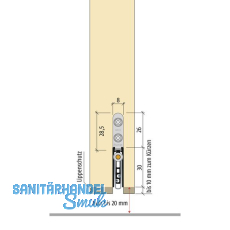 Trdichter PLANET US-RD, 710 x 8 x 30 mm, einseitig, Aluminium natur