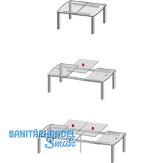 Ausziehtischfhrung CLASSIC, Auszugslnge 1780 mm, 90 kg, Stahl verzinkt