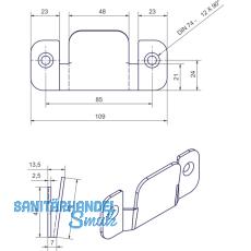 SECOTEC Mbelverbinder 105X12X48 mm verzinkt SB-1 PE