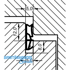 Flgelfalzdichtung ACF 6000 H, Kunststoff anthrazit