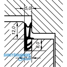 Flgelfalzdichtung EV 4150, Kunststoff beige