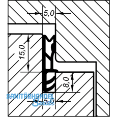 Flgelfalzdichtung EV 5250, Kunststoff wei
