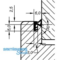 berschlagdichtung AC 5019, Kunststoff rustikalbraun