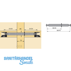 HETTICH RASTEX 15 Doppeldbel, Mittelwand 19, Bohr 8, Spannma 49/30