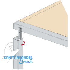 EKU REGAL - B 25 FS Vertikalprofil, Alu, eloxiert, seitlich Aufclipsen, L - 2500
