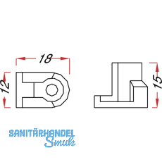 Schraubhaken Regalaufhnger Trabant, Tragkraft 25 kg, Stahl vernickelt