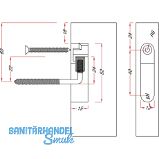 Schraubhaken Regalaufhnger Trabant, Tragkraft 25 kg, Stahl vernickelt