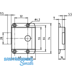 JuNie ASS 1811 Zylinder-Kastenlschloss Dornma 40 mm, Zamak